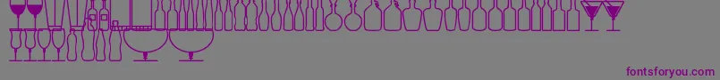 GlassAndBottlesSt Font – Purple Fonts on Gray Background