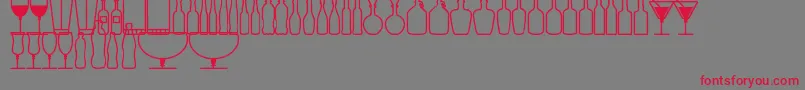 Police GlassAndBottlesSt – polices rouges sur fond gris