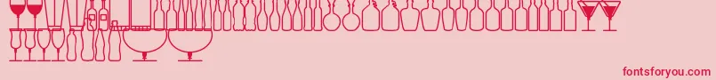 GlassAndBottlesSt Font – Red Fonts on Pink Background