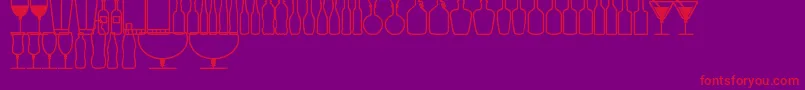 GlassAndBottlesSt Font – Red Fonts on Purple Background
