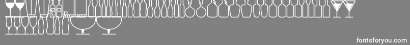 GlassAndBottlesSt Font – White Fonts on Gray Background