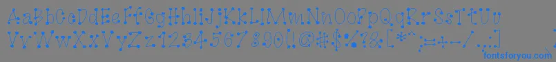 GagooByKreativfont.Com Font – Blue Fonts on Gray Background