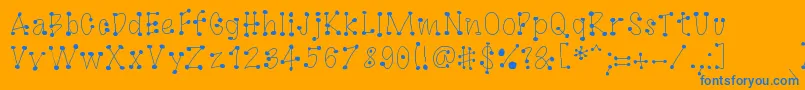 GagooByKreativfont.Com-fontti – siniset fontit oranssilla taustalla