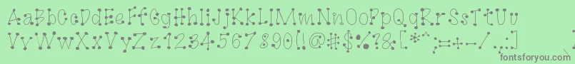 Police GagooByKreativfont.Com – polices grises sur fond vert