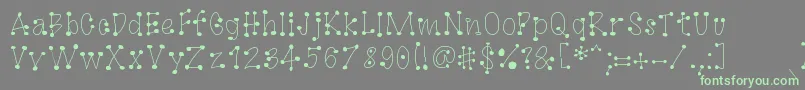 GagooByKreativfont.Com Font – Green Fonts on Gray Background