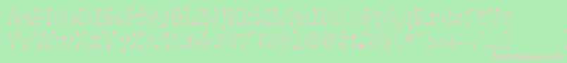 GagooByKreativfont.Com Font – Pink Fonts on Green Background