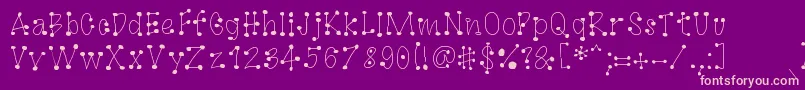 GagooByKreativfont.Com Font – Pink Fonts on Purple Background