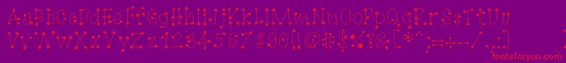 GagooByKreativfont.Com Font – Red Fonts on Purple Background