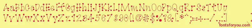 GagooByKreativfont.Com Font – Red Fonts on Yellow Background