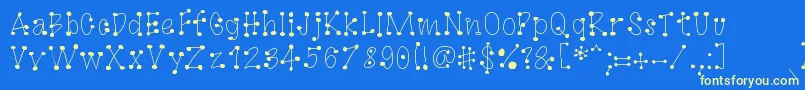 Fonte GagooByKreativfont.Com – fontes amarelas em um fundo azul