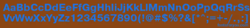 PragmaticawincttBold Font – Blue Fonts on Brown Background