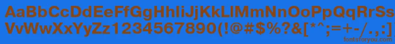 PragmaticawincttBold Font – Brown Fonts on Blue Background