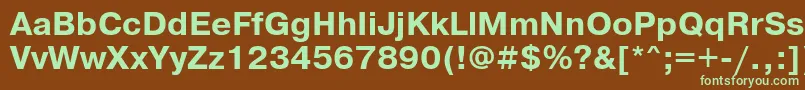 PragmaticawincttBold-Schriftart – Grüne Schriften auf braunem Hintergrund