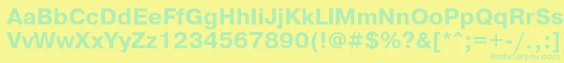 PragmaticawincttBold-Schriftart – Grüne Schriften auf gelbem Hintergrund