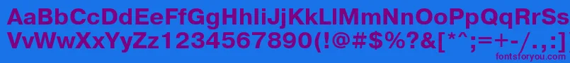 PragmaticawincttBold-Schriftart – Violette Schriften auf blauem Hintergrund