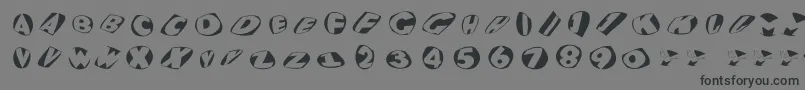 Eaglekonfetti-Schriftart – Schwarze Schriften auf grauem Hintergrund