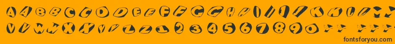 Eaglekonfetti Font – Black Fonts on Orange Background