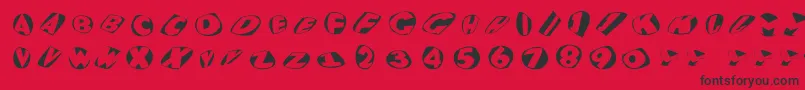 Eaglekonfetti Font – Black Fonts on Red Background