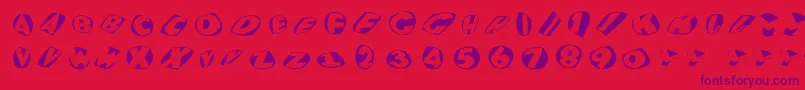 Eaglekonfetti Font – Purple Fonts on Red Background