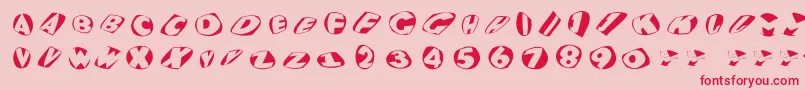 Eaglekonfetti Font – Red Fonts on Pink Background
