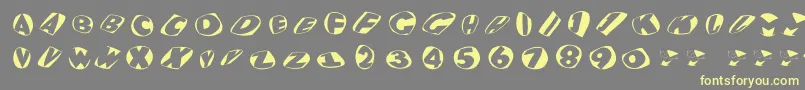 Weitere Informationen zur Eaglekonfetti-Schriftart Eaglekonfetti-Schriftart – Gelbe Schriften auf grauem Hintergrund