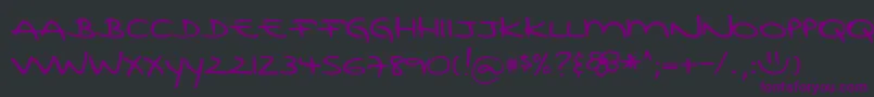 DjbRubiasTinyPrint Font – Purple Fonts on Black Background