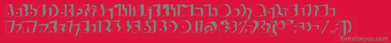 Bagaglio3D-Schriftart – Graue Schriften auf rotem Hintergrund