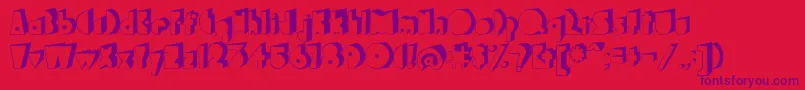 Bagaglio3D Font – Purple Fonts on Red Background