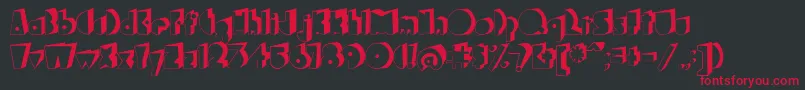 Bagaglio3D Font – Red Fonts on Black Background