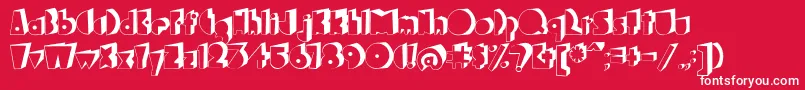 Bagaglio3D Font – White Fonts on Red Background
