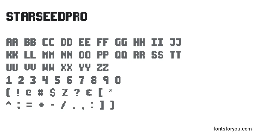 Шрифт Starseedpro (93665) – алфавит, цифры, специальные символы