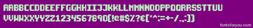 Czcionka Starseedpro – zielone czcionki na fioletowym tle