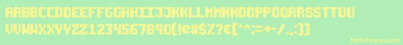 Starseedpro Font – Yellow Fonts on Green Background