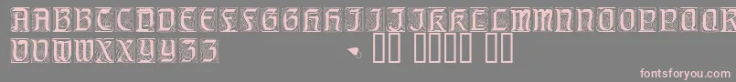 Geniocapsssk Font – Pink Fonts on Gray Background