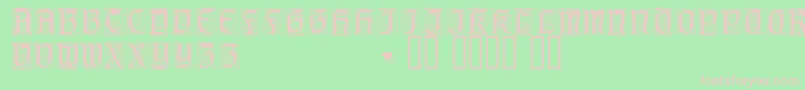 Geniocapsssk Font – Pink Fonts on Green Background