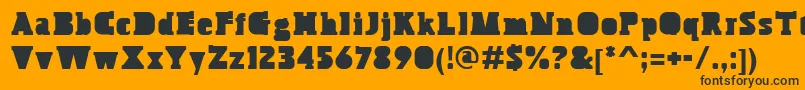 BoskoBlock Font – Black Fonts on Orange Background