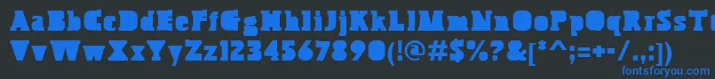 BoskoBlock Font – Blue Fonts on Black Background