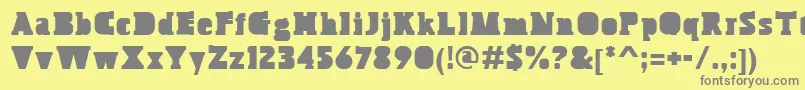 BoskoBlock Font – Gray Fonts on Yellow Background