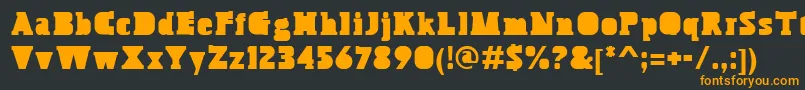 フォントBoskoBlock – 黒い背景にオレンジの文字