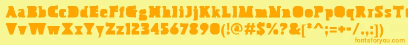 BoskoBlock Font – Orange Fonts on Yellow Background