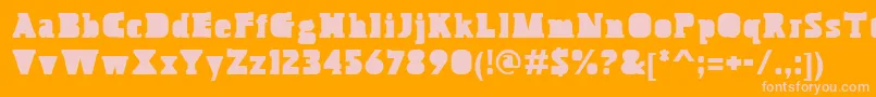 BoskoBlock Font – Pink Fonts on Orange Background