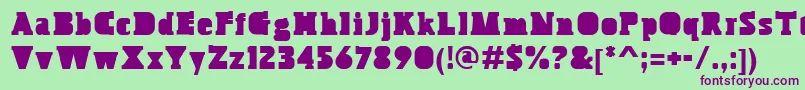 BoskoBlock Font – Purple Fonts on Green Background