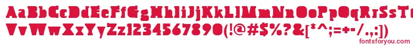 フォントBoskoBlock – 白い背景に赤い文字