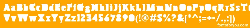 フォントBoskoBlock – オレンジの背景に白い文字