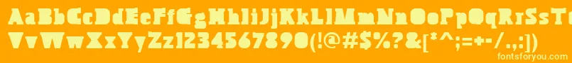 BoskoBlock Font – Yellow Fonts on Orange Background