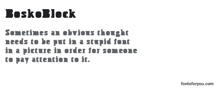 BoskoBlock Font