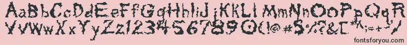 Tar Font – Black Fonts on Pink Background