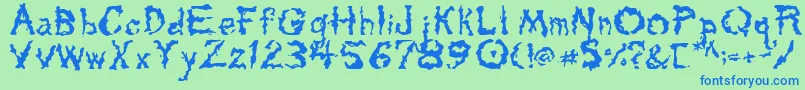 fuente Tar – Fuentes Azules Sobre Fondo Verde
