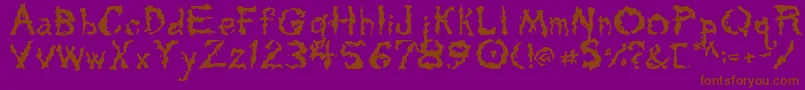Tar Font – Brown Fonts on Purple Background