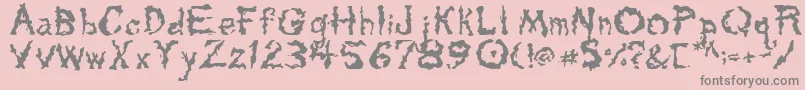 Tar Font – Gray Fonts on Pink Background